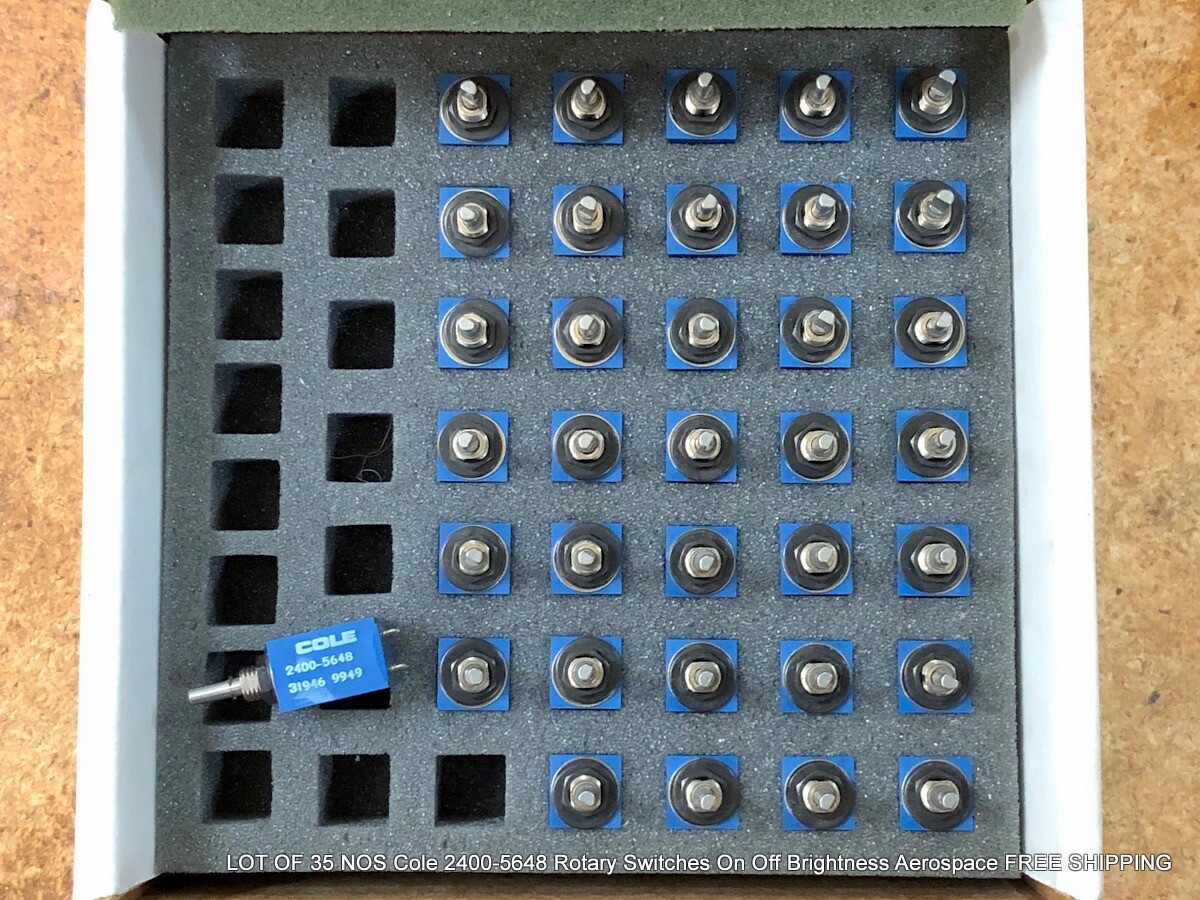 LOT OF 35 NOS Cole 2400-5648 Rotary Switches On Off Brightness FREE SHIPPING