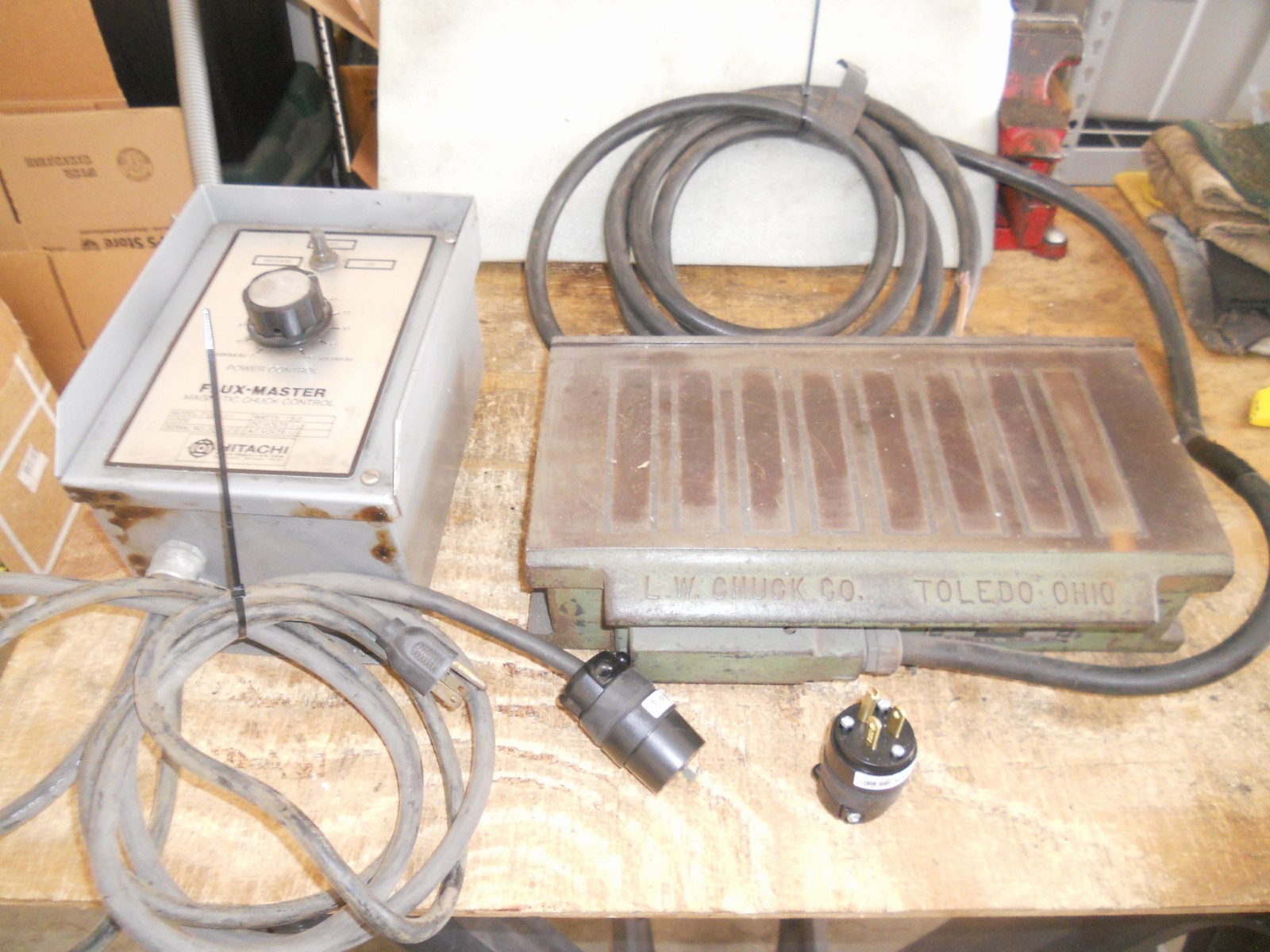 6" x 12" L.W. Chuck Electro Magnetic Chuck w/Rectifier; 115 Volt / Needs TLC