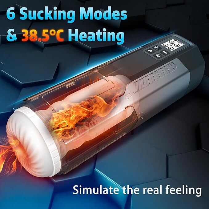 Automatic Male Masturbator Cup Thrusting Heating Vibrator Telescopic Lubricants