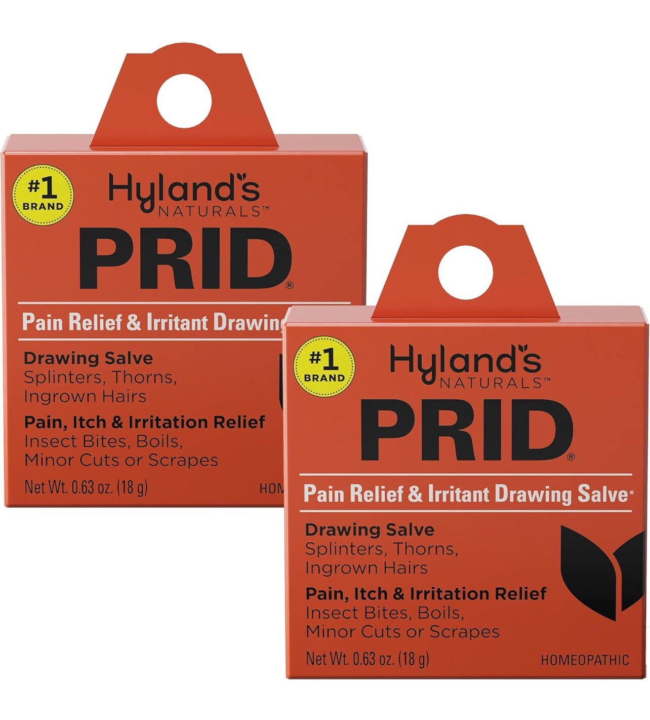 2 Hyland's Naturals PRID Drawing Salve Splinters Pain Itch Irritation Relief