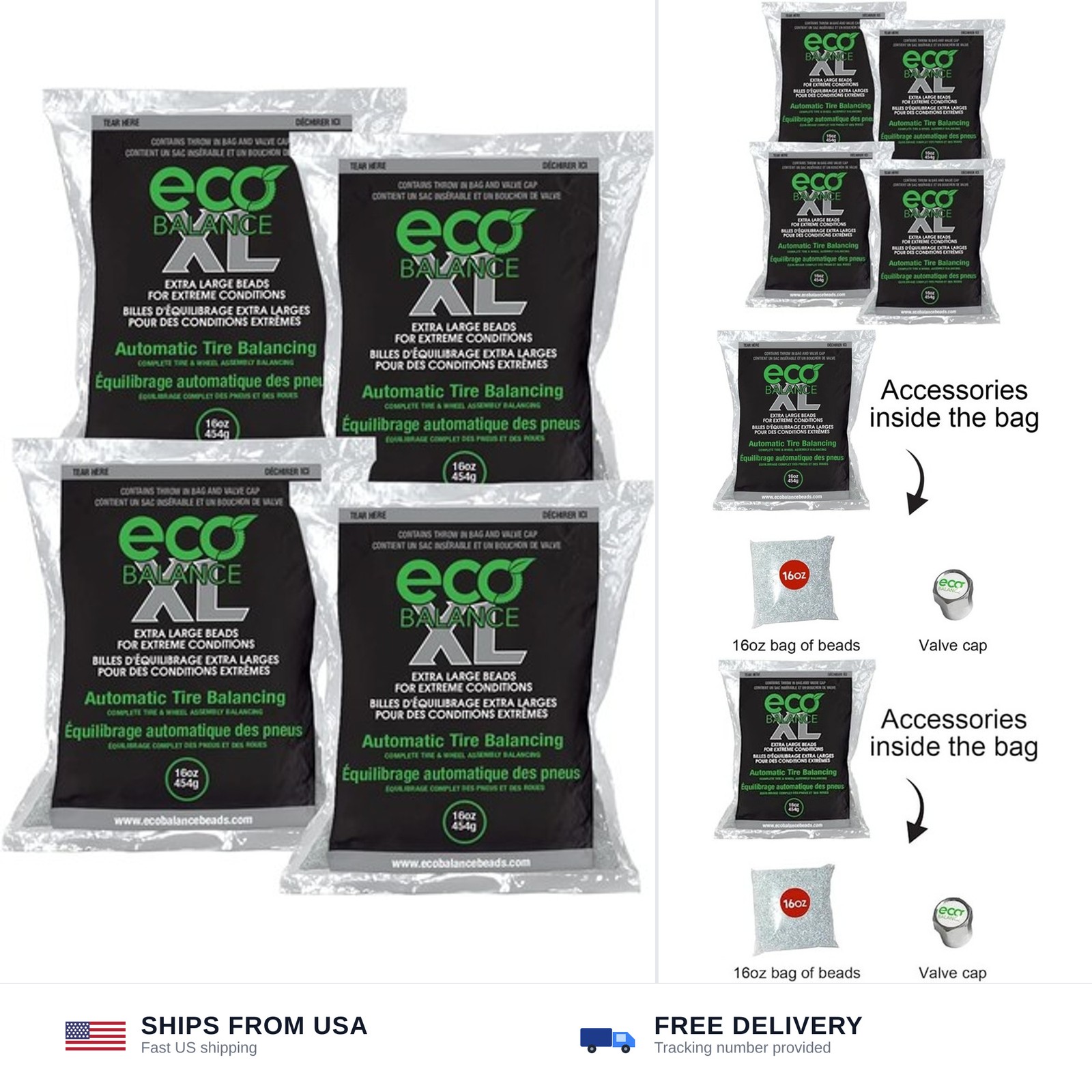 16-ECOXL4 ECO XL Extreme Condition Tire/Wheel Balancing Beads - Off-Road Vehi...
