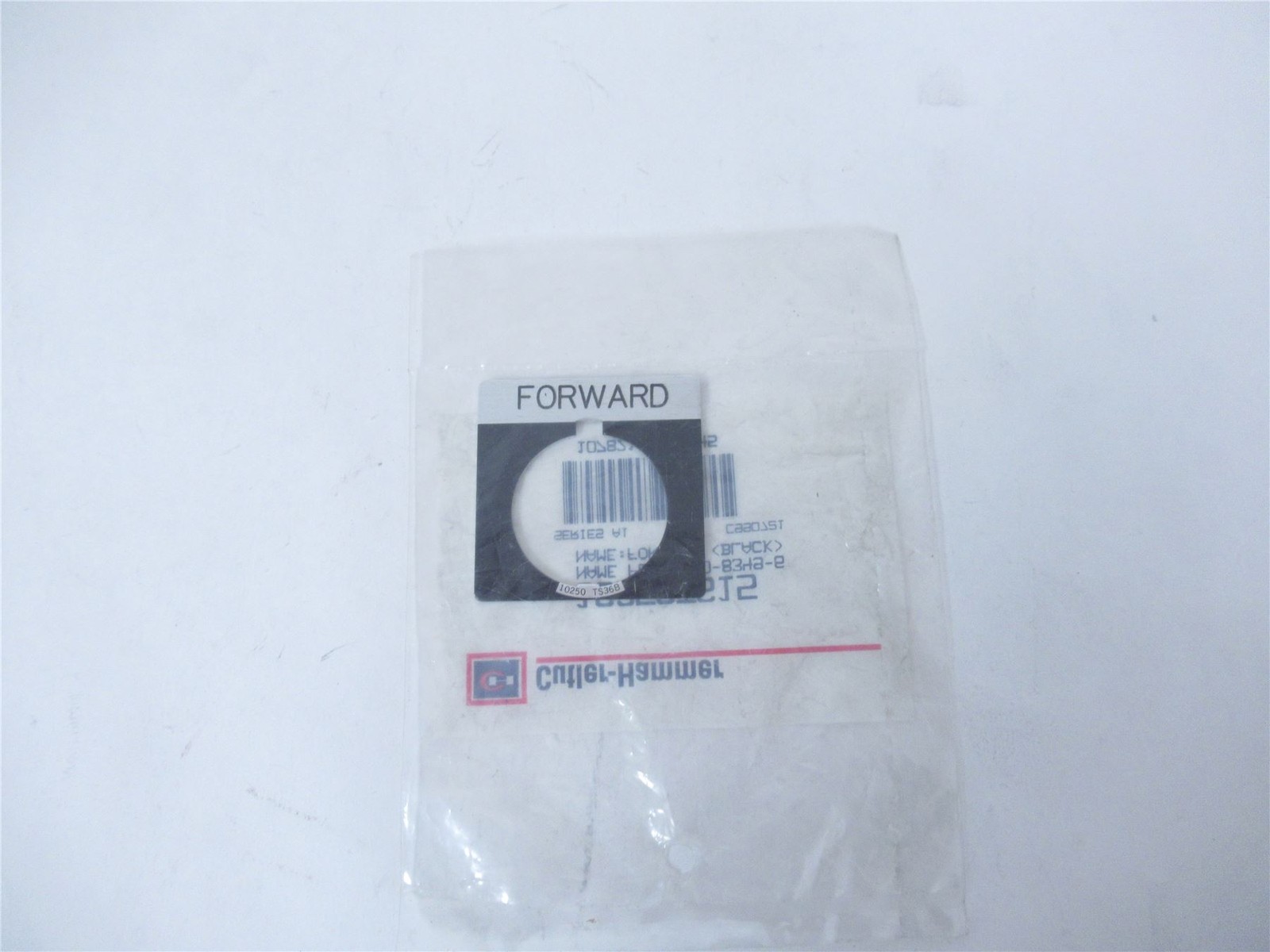 240454 New In Box; Cutler-Hammer 10250TS15 Legend Plate - FORWARD; Black