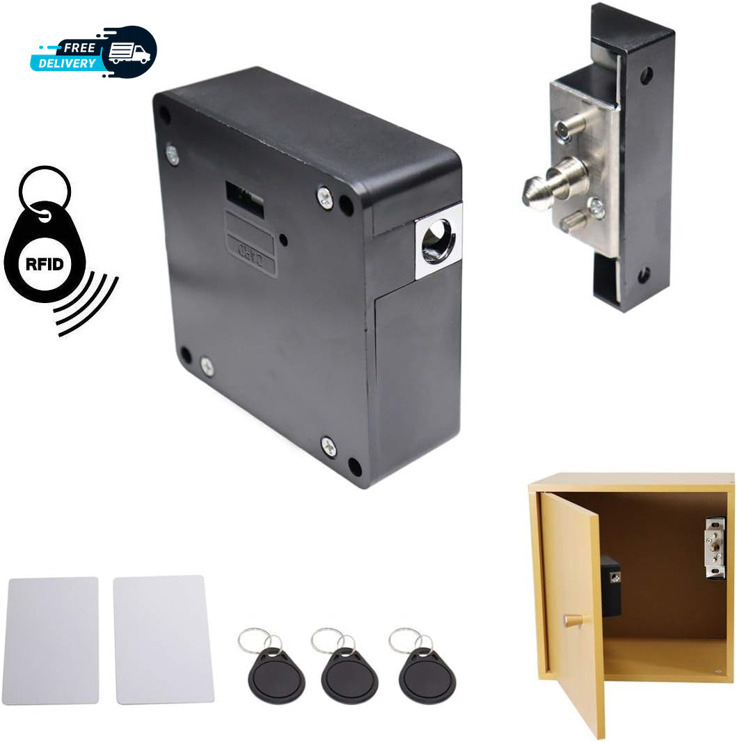 RFID Electronic Cabinet Lock Hidden DIY Wooden Cabinet Locker Drawer Cupboard