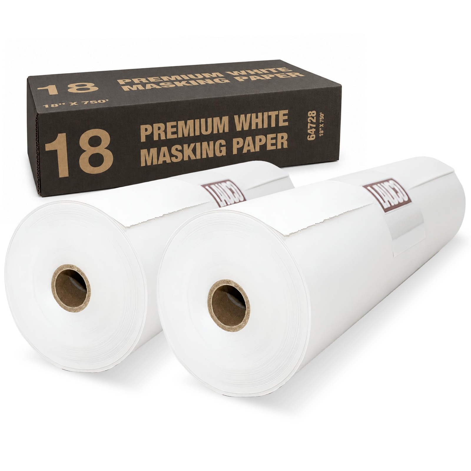 LAUCO White Masking Paper Automotive Painters Multi-Purpose 18” x 9000” (750')