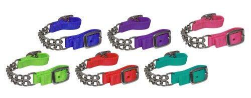 Showman Adjustable Double Chain Nylon Curb Strap