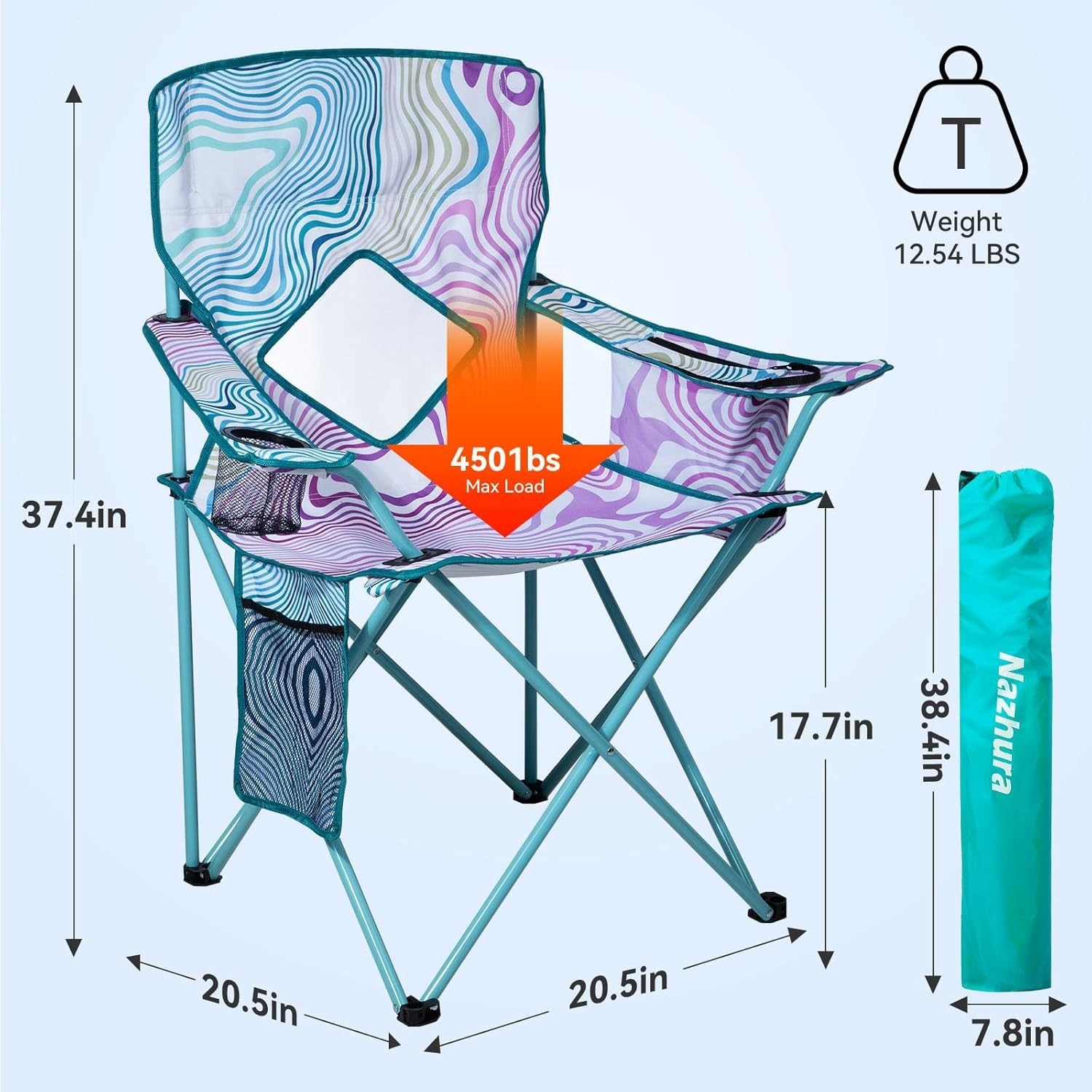 NEW 2 Pack Folding Camping Chair Cooler Pouch Mesh Back Cup Holder