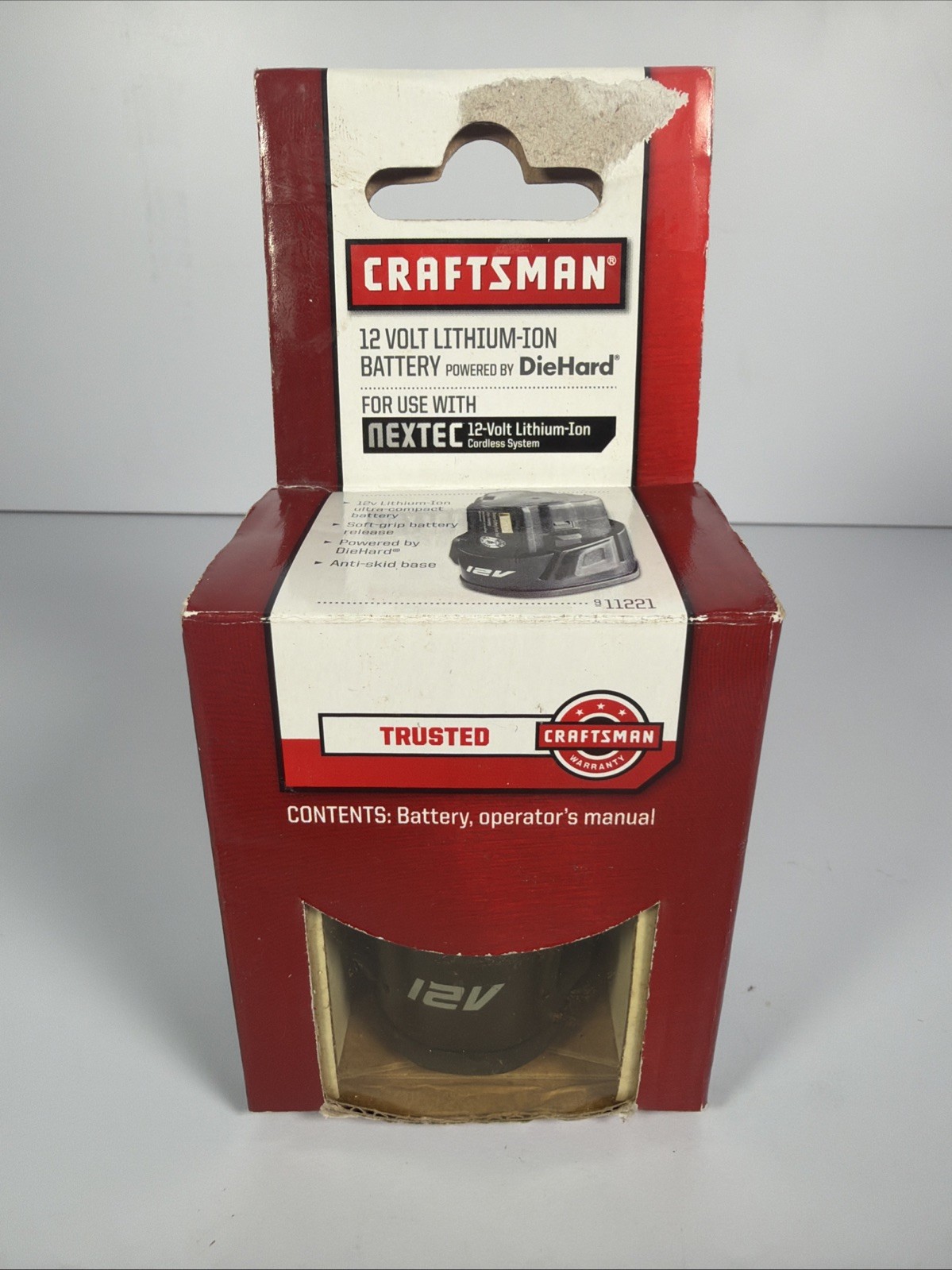 CRAFTSMAN NEXTEC 320.11221 12V 12 VOLT DIEHARD LITHIUM ION BATTERY - NEW IN BOX!