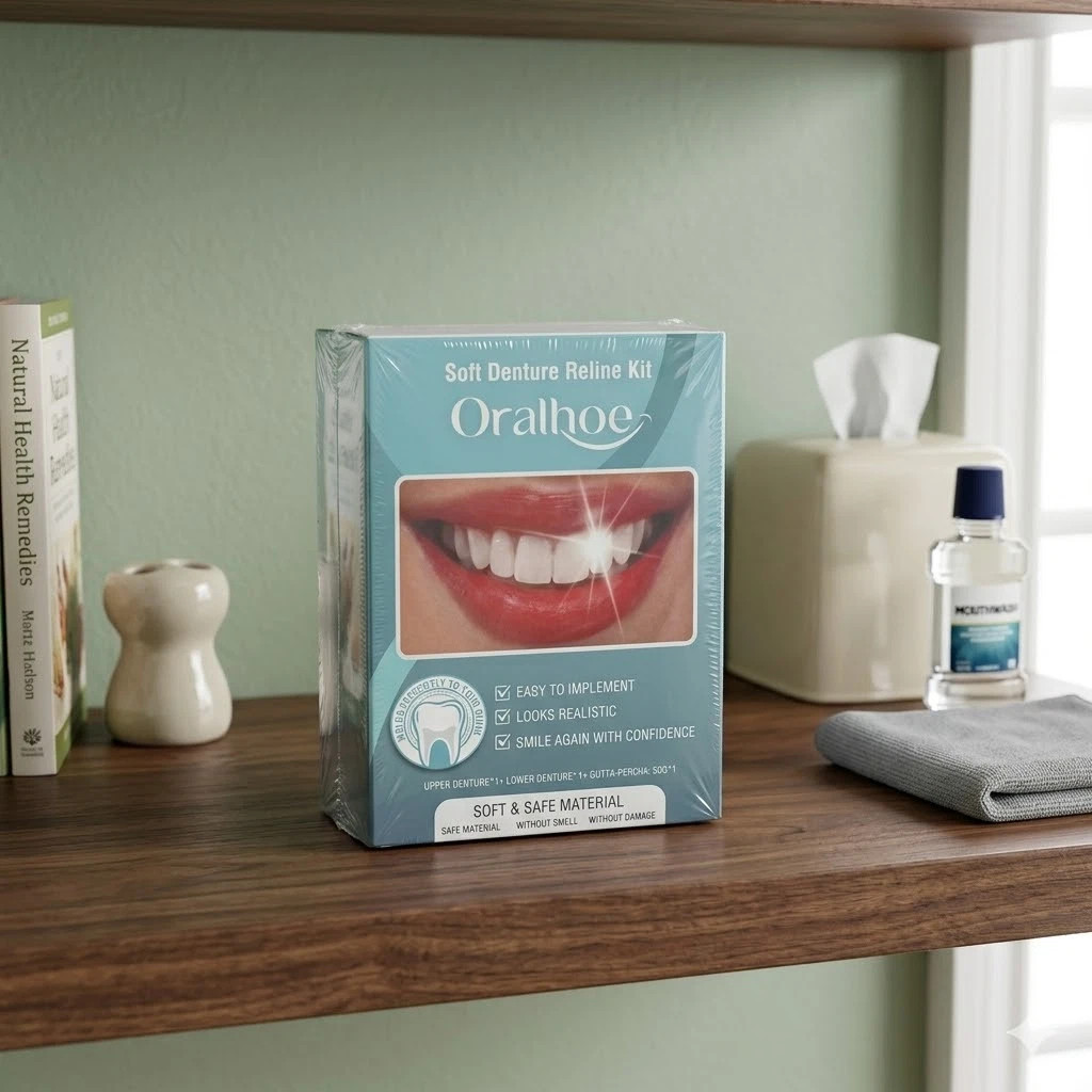 Oralhoe Soft Denture Reline Kit Upper & Lower Dental Teeth Repair Solution
