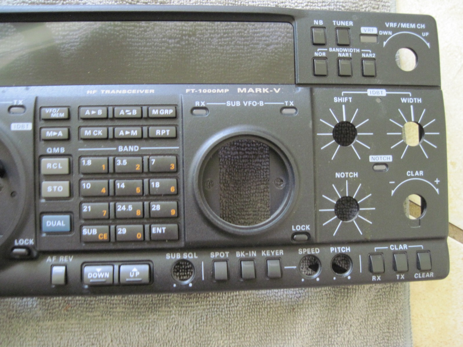 Yaesu FT-1000MP Mark V 200W FRONT Panel in Very Nice shape