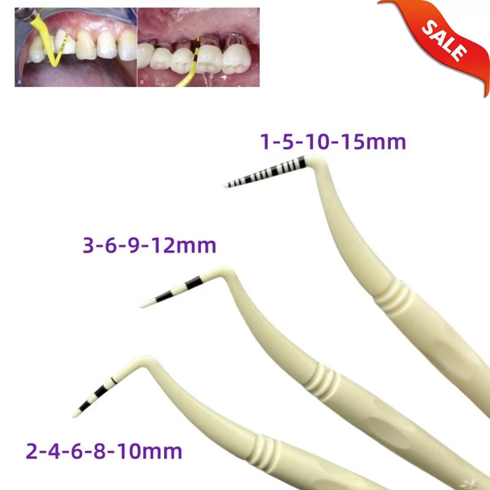 Perio Probe Dental Periodontal Implant Depth Measure Flexible Explorer Scaler