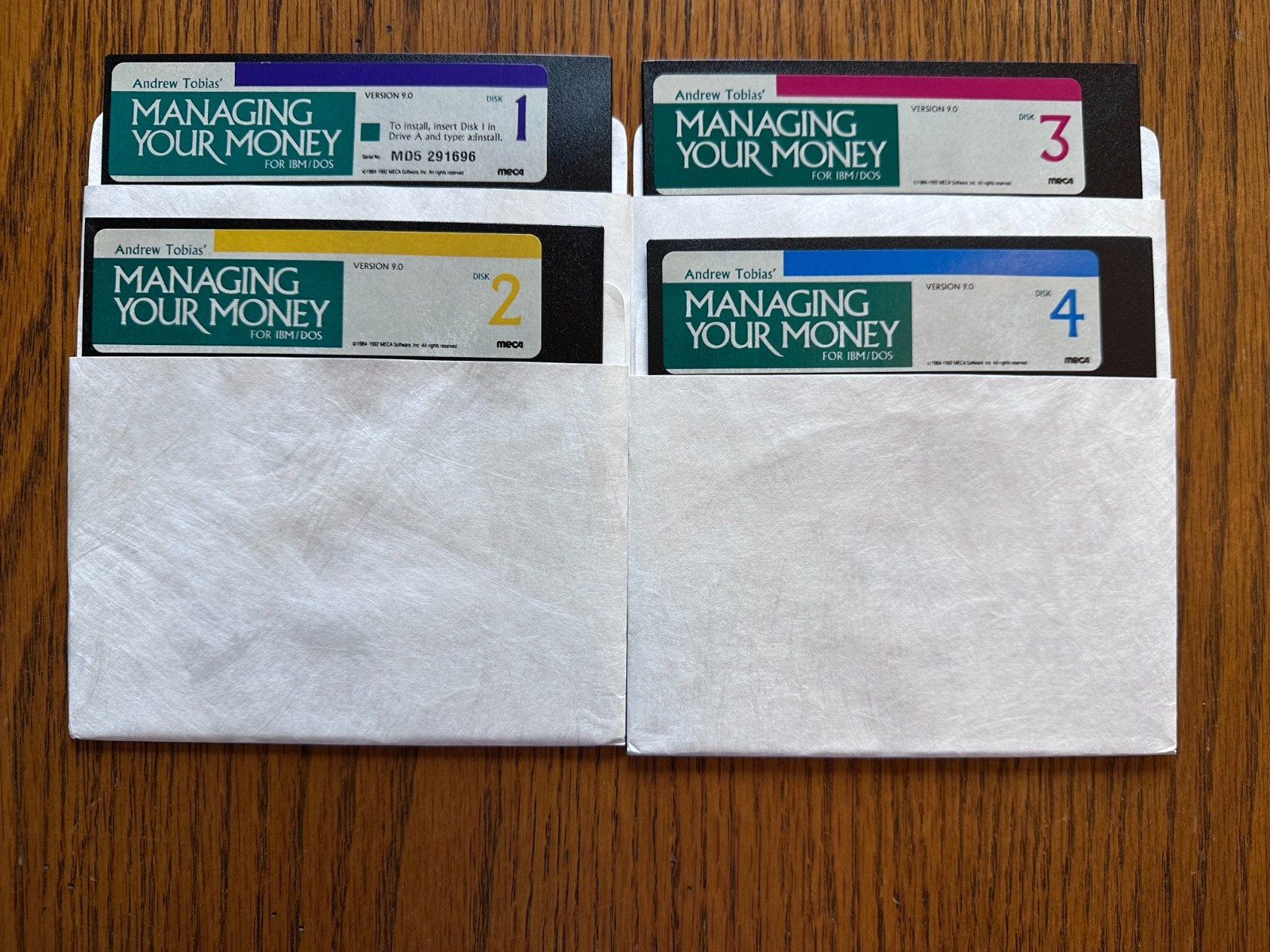 Andrew Tobias' Managing Your Money for IBM DOS Vintage 1992 5.25" Floppy 5 1/4"!