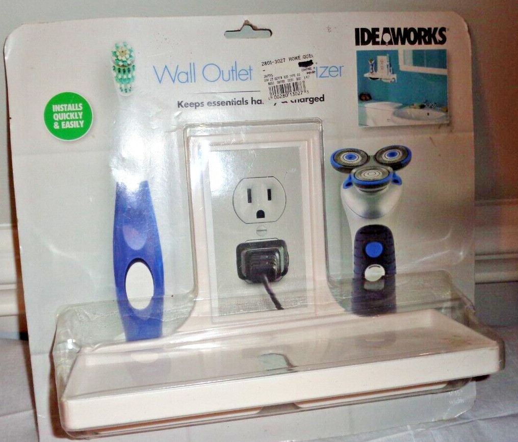 Wall Outlet Organizer Keep Essential Handy While Charging Hold Toothbrush Shaver