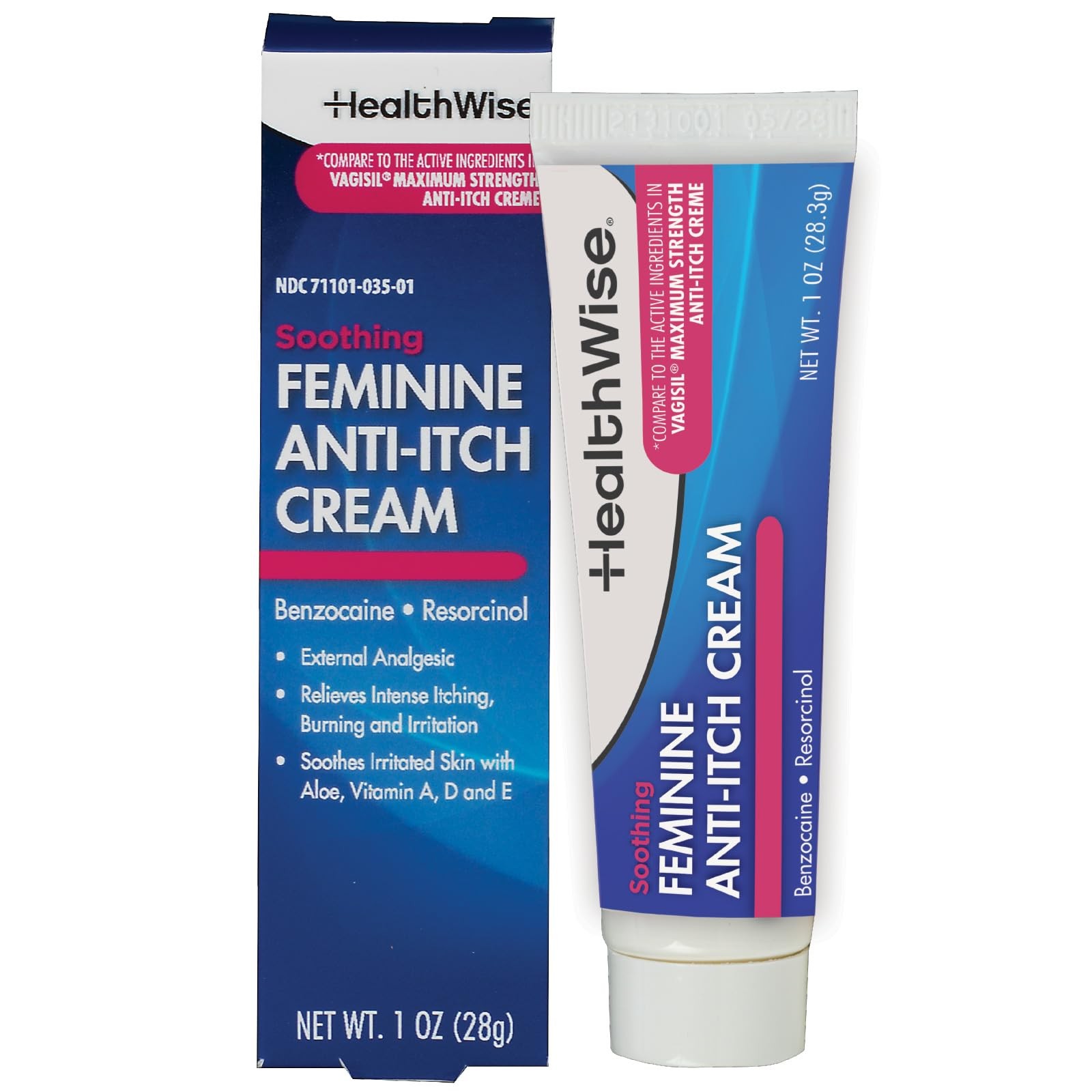 HealthWise Feminine Anti-Itch Cream | Soothing Itch 1 Ounce (Pack of 1)