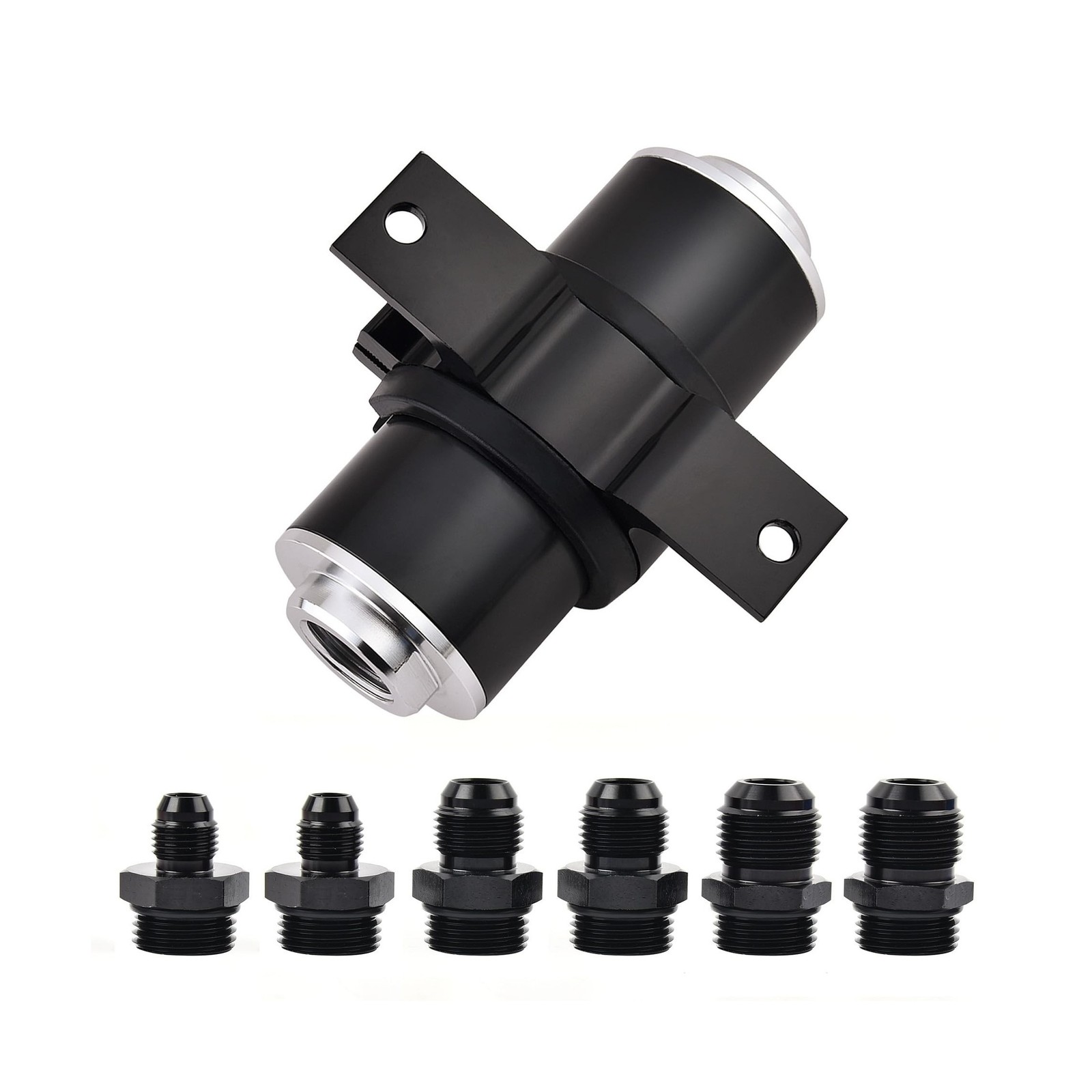 EVIL ENERGY Inline Fuel Filter 100 Micron with 6AN 8AN 10AN Adapter&Bracket C...