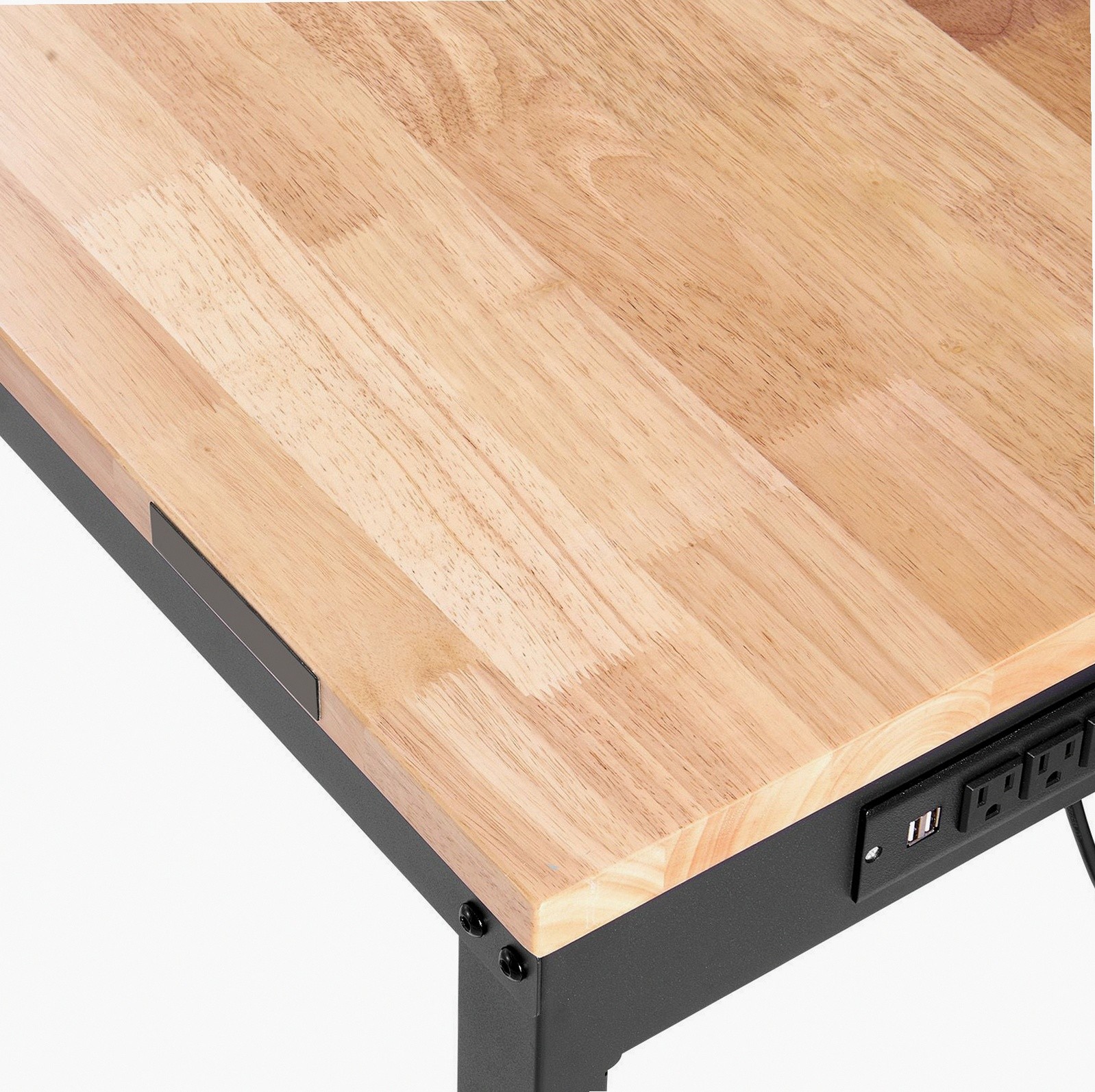 Garage Workbench, 61x20in, 2000lb, 4AC/2USB