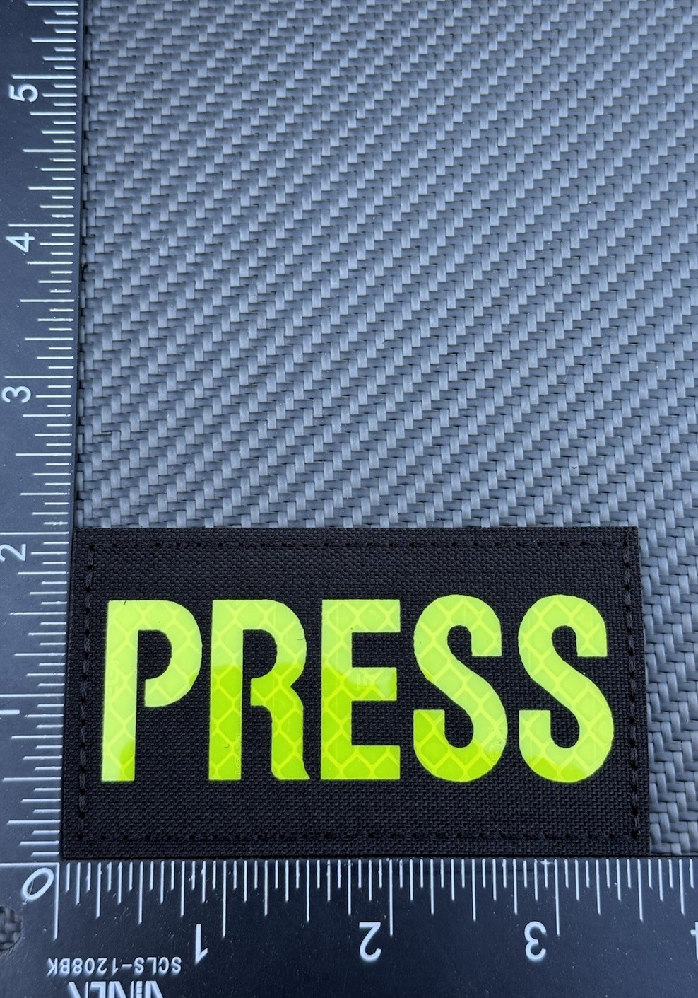 Press Reflective Solas USCG Tactical Duty Patch Hook Loop Backing Yellow