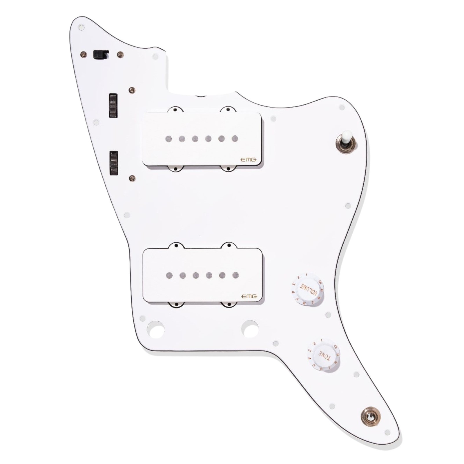 EMG JMaster System Active Loaded Pickguard, White