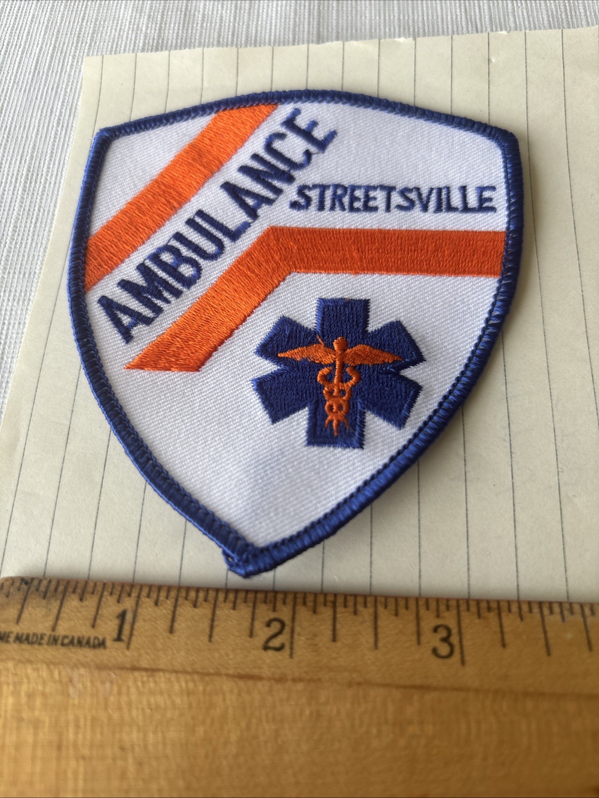 Ambulance Service Embroidered Patch Streetsville, Ontario