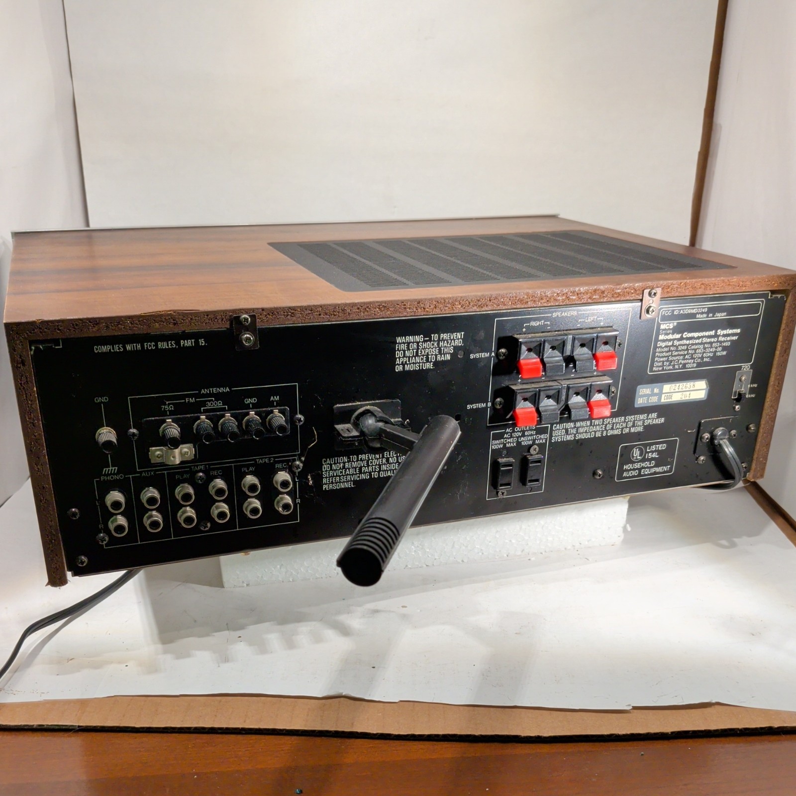 MCS 3249 Modular Component Systems Digital Synthesized Stereo Receiver
