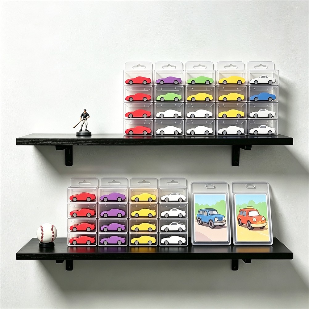 50PCS Wall Hanging Display Case Storage Box Protector For 1:64 Scale Diecast Car