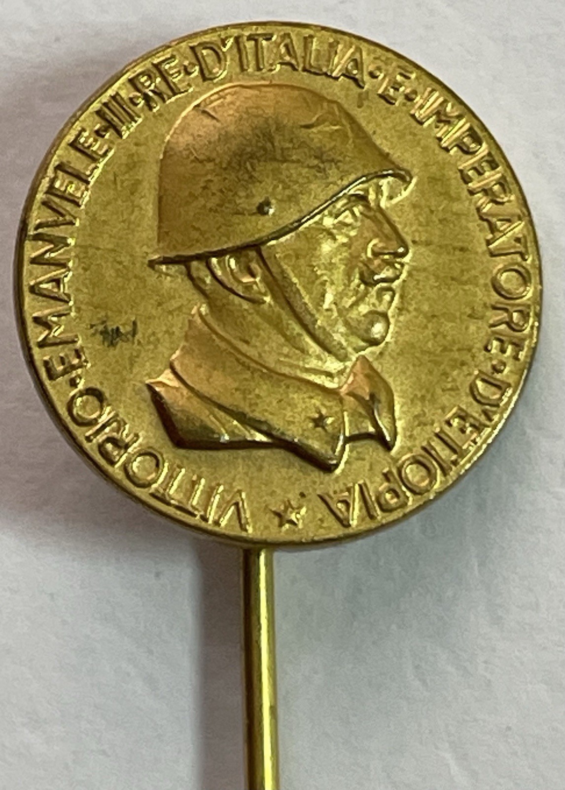 Victor Emmanuel King of Italy Emperor Ethiopia Colonial Empire Badge AOI