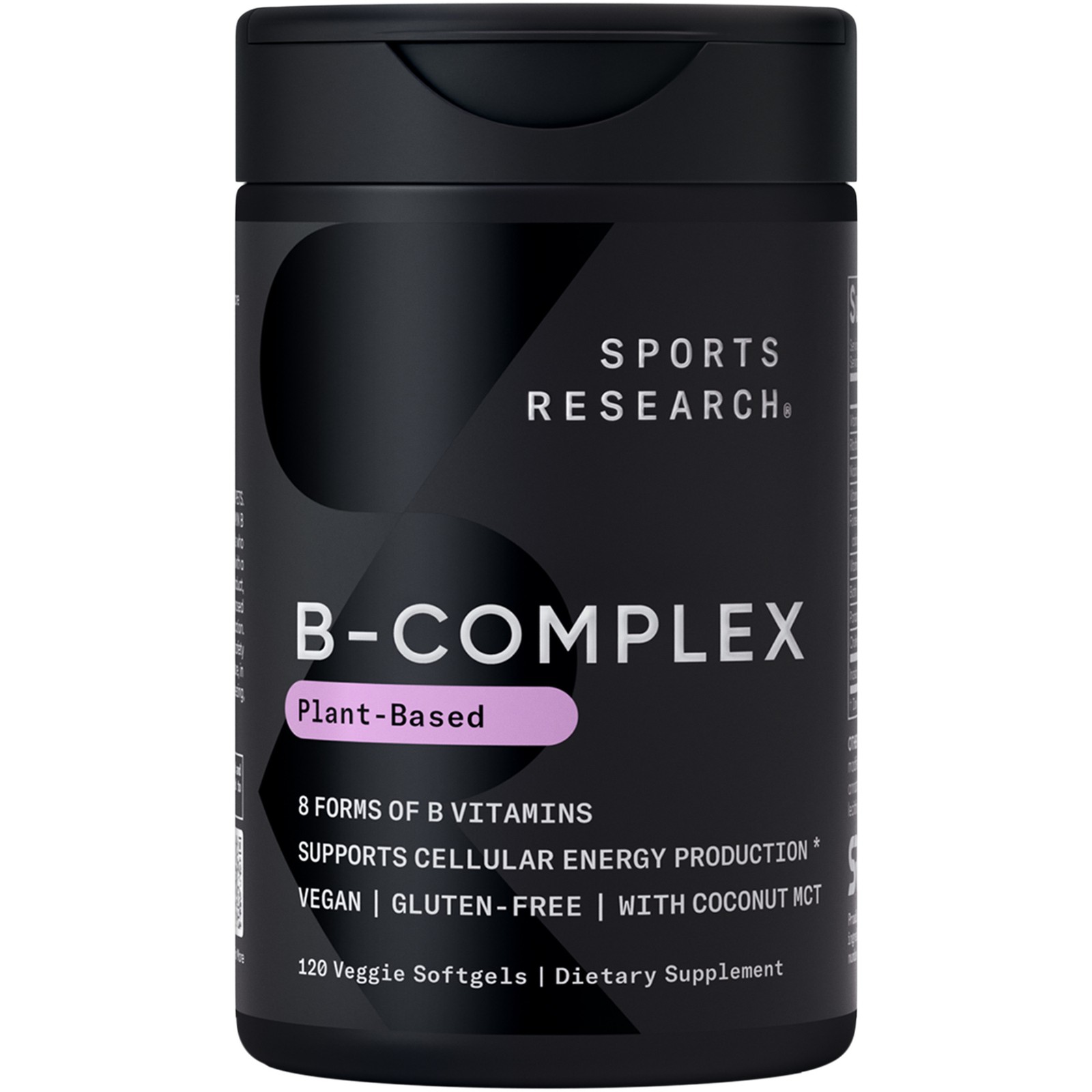 Full Spectrum Vitamin B-Complex with Methylated B12 & Folate 120 Veggie Softgels