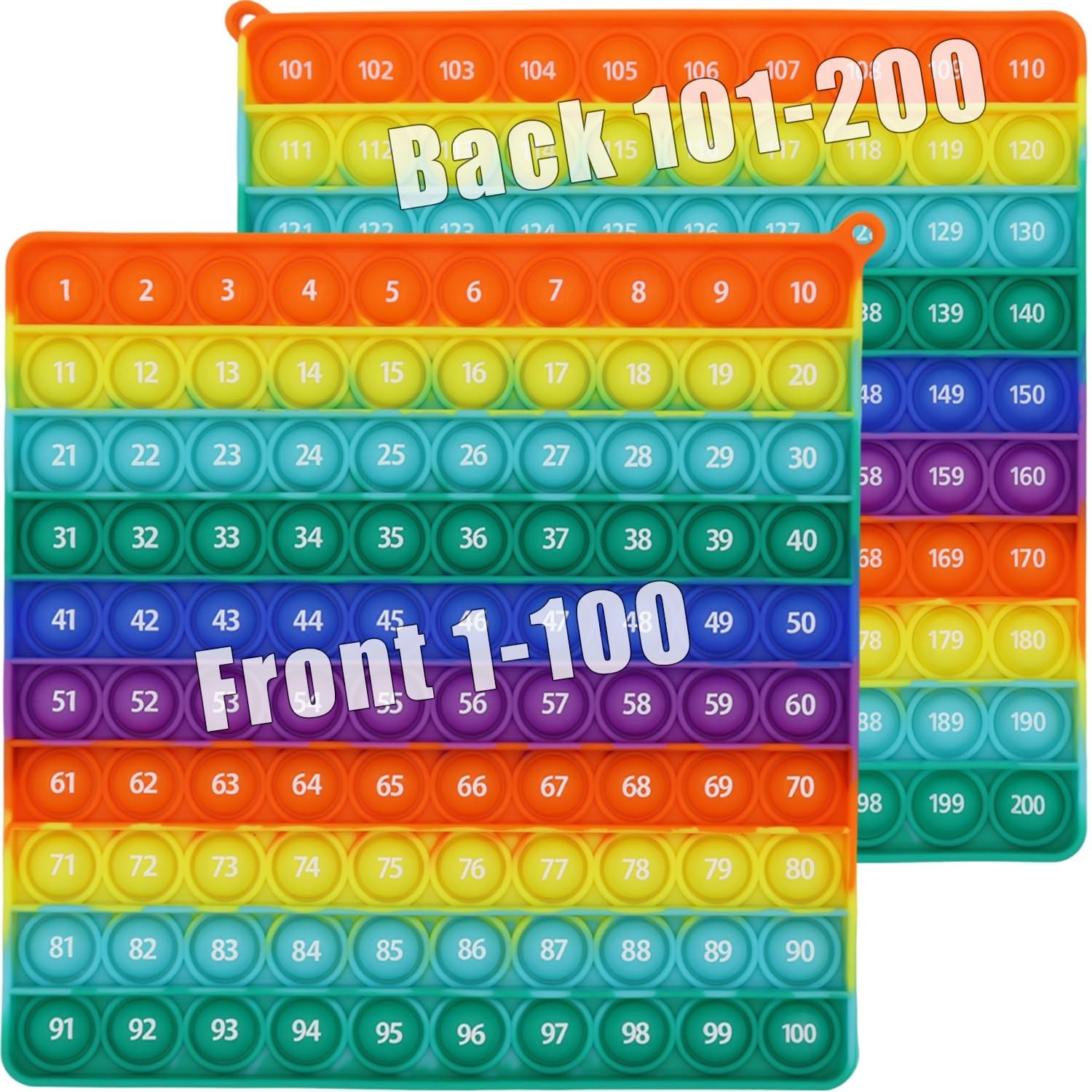 Double Side 1 100 200 Popper, Chart Pop, 200 Poper with Numbers, Square Poppe...
