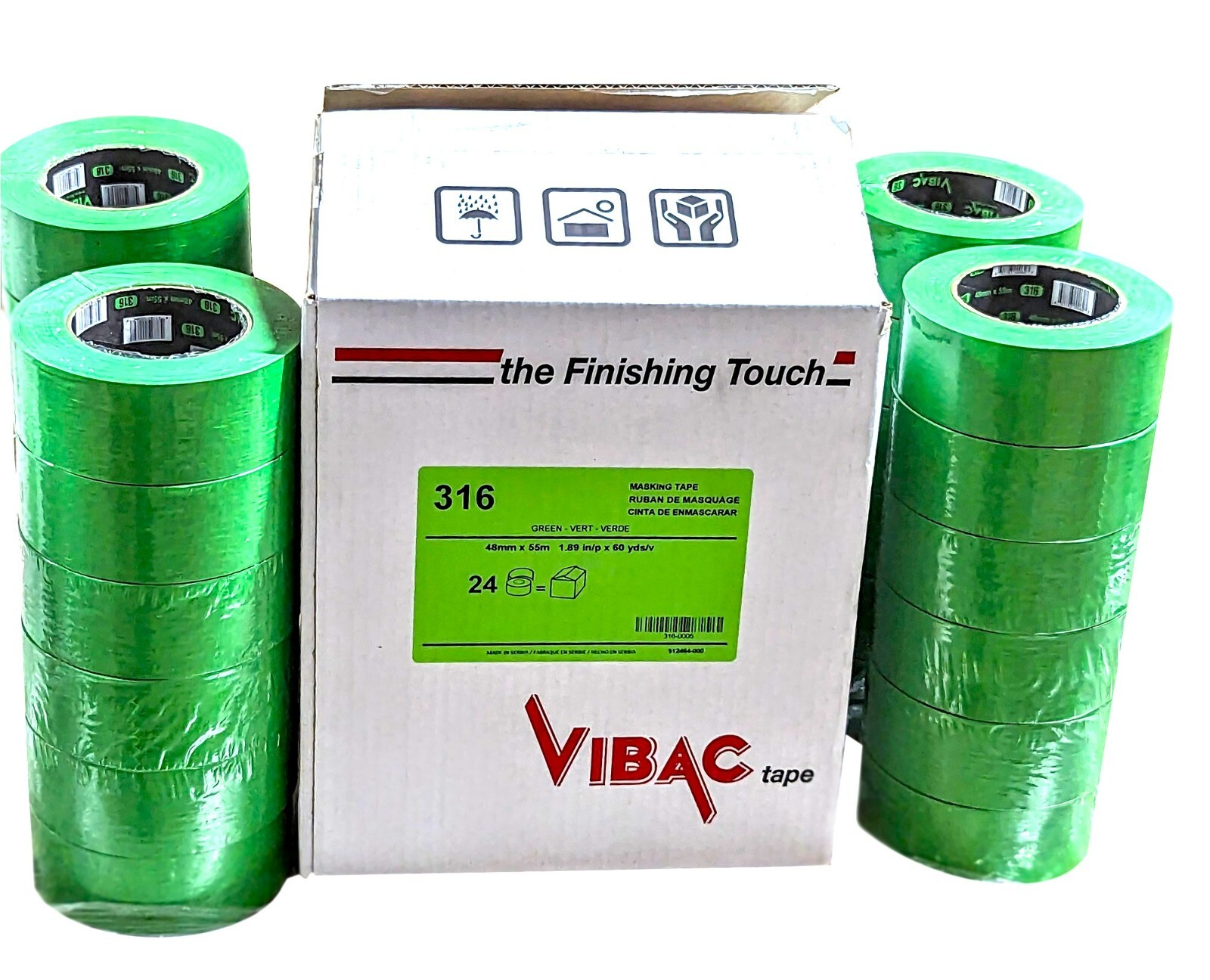 Vibac 2 inch Premium Automotive Masking Green Tape 316-0005 (48mm X 55m)