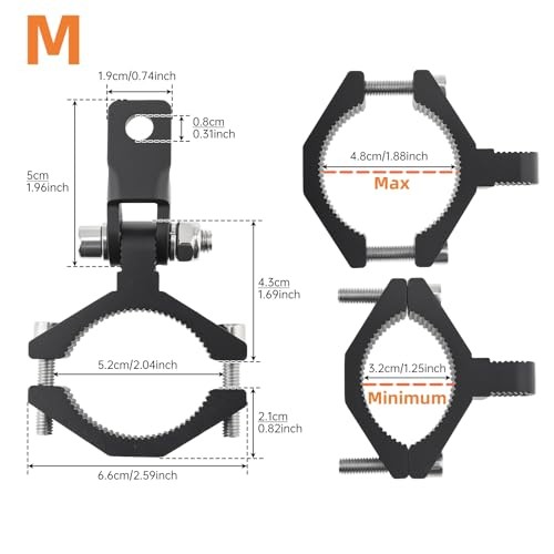 Windance 2pcs Light Bar Mount Bracket Front Fork Fog Light Spotlight Medium