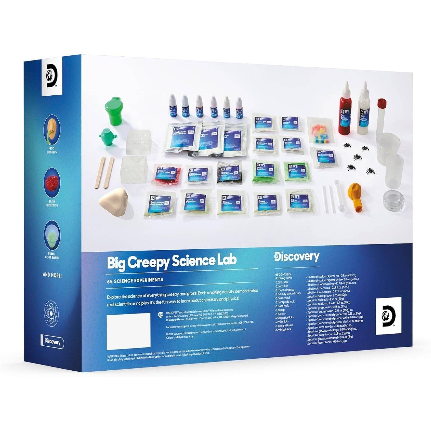 Discovery Big Creepy Science Lab STEM Kit Chemistry Physics 65 Gross Experiments