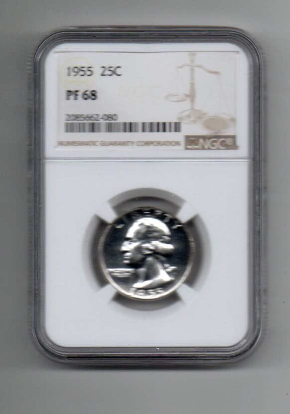 1955 Washington Quarter NGC Certified Proof 68