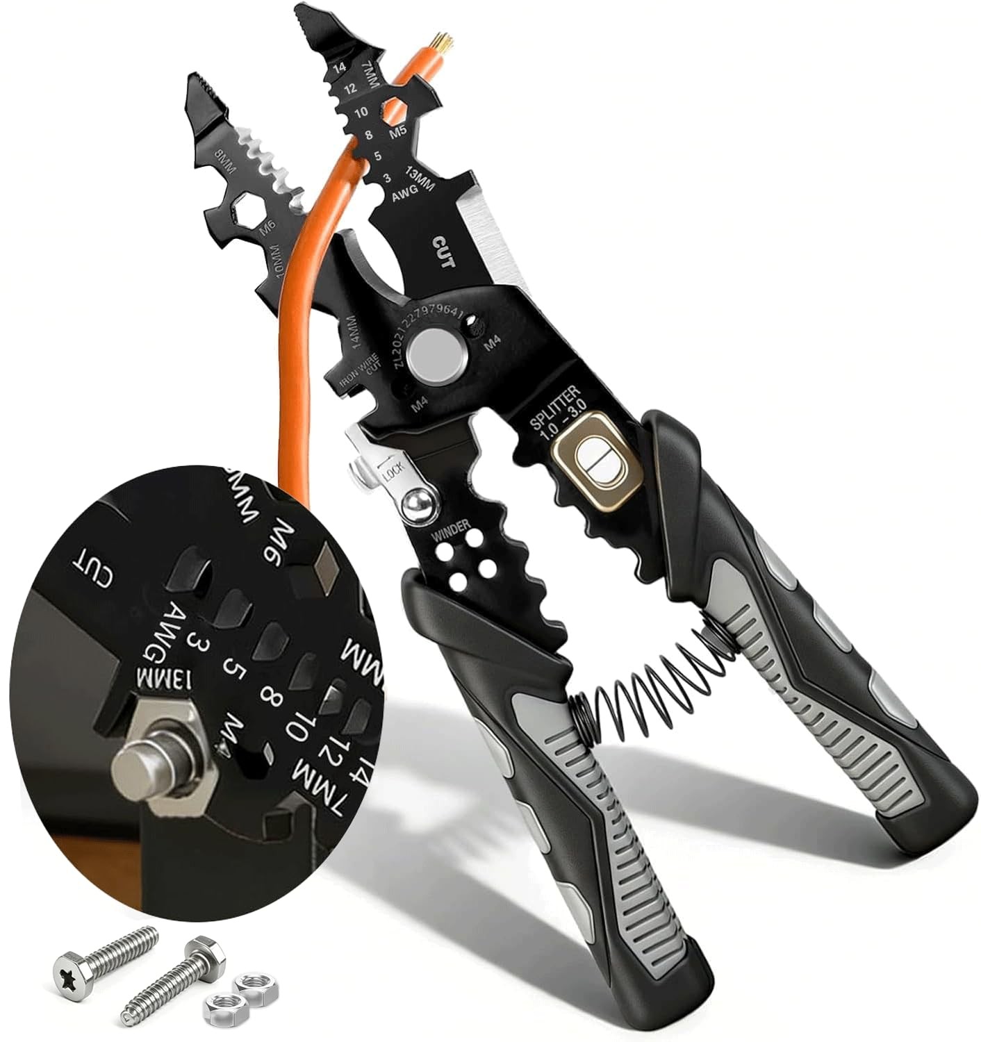 2026 Upgraded Wire Stripper Tool, 25-in-1 Multifunctional Cutting Crimping & Nut