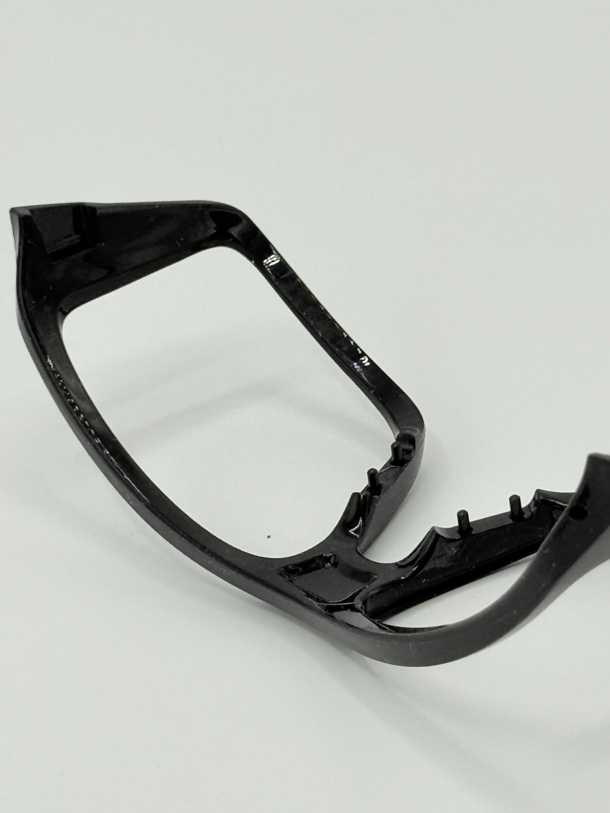 OAKLEY DOUBLE EDGE SUNGLASSES FRONT FRAME REPLACEMENT POLISHED BLACK ORBITALS