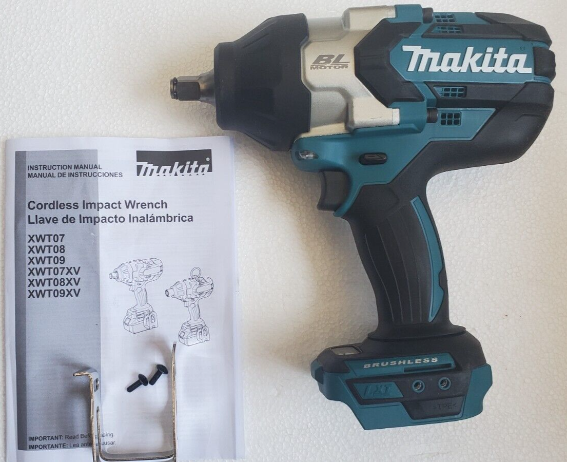 Makita 18v Brushless High‑Torque 1/2" Sq. Drive Impact Wrench Xwt08Z tool only