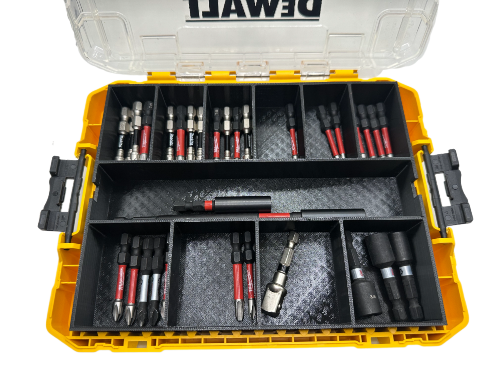 Impact bit holder insert for DEWALT Medium ToughCase (11 compartment)