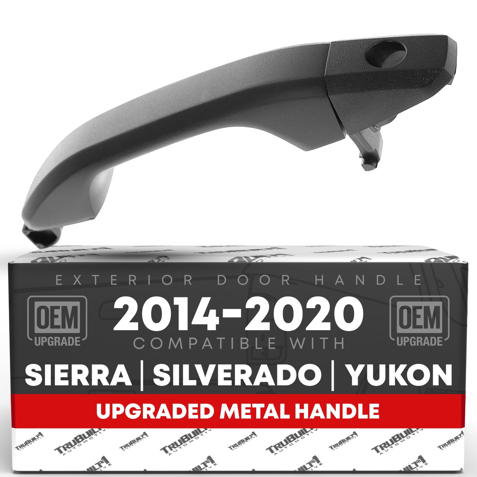 Driver Door Handle & Cover for Silverado, Sierra - Black, Keyhole - Front Dri...