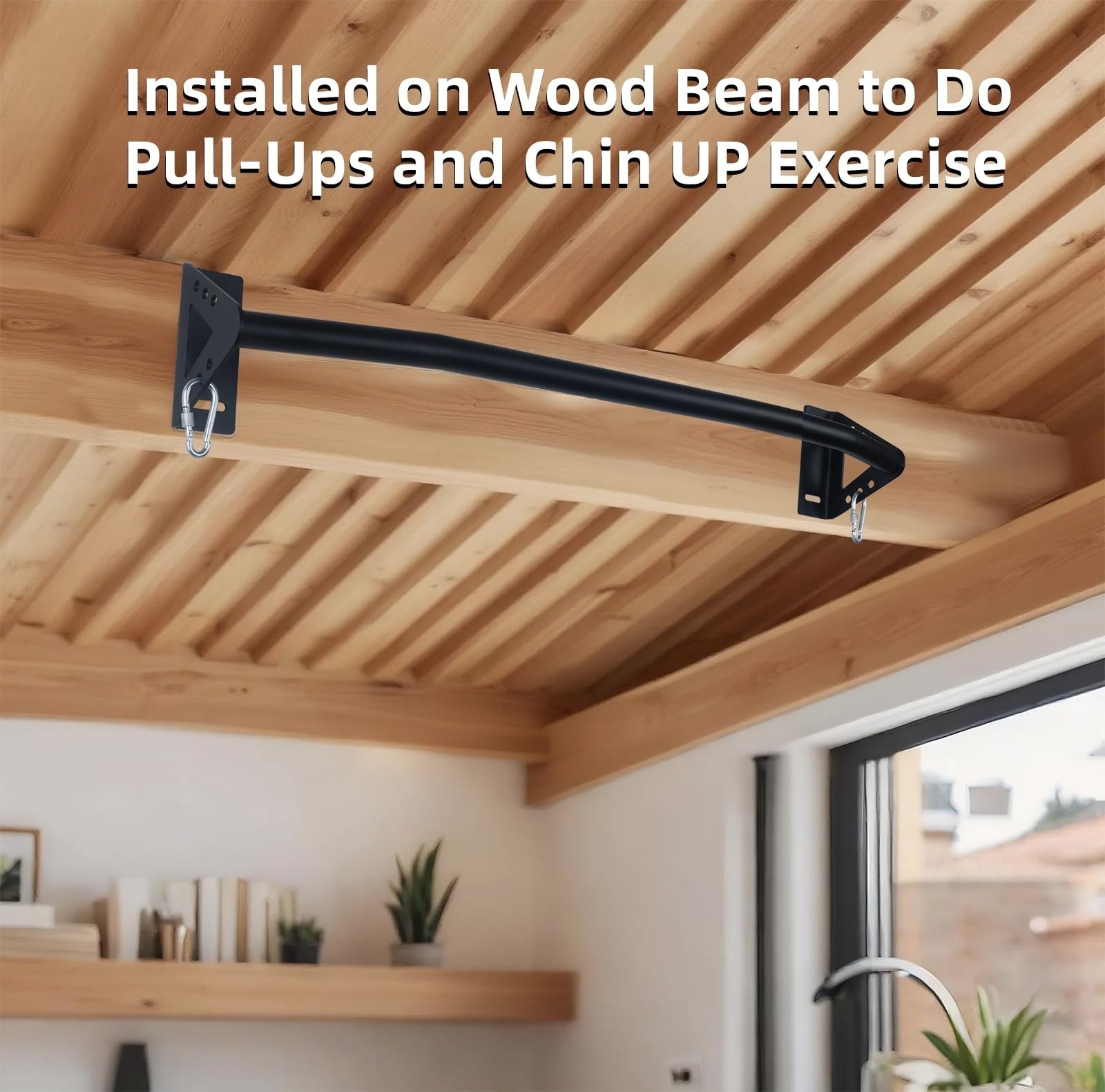 Wall Mounted Pull Up Bar Doorway, Heavy Duty Strength Training Pull-Up & Chin...