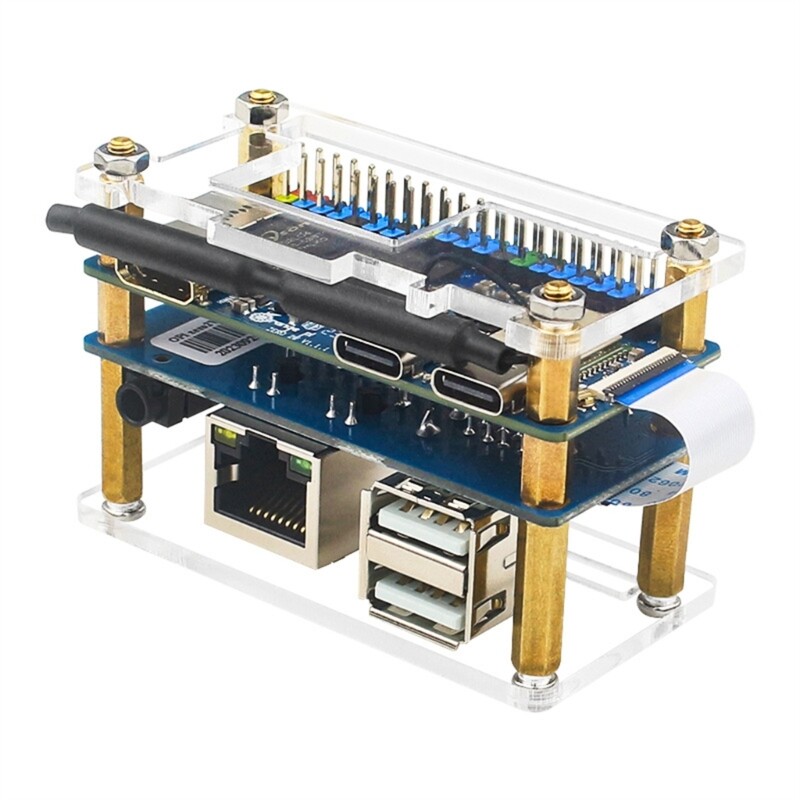 Development Board with Transparent Acrylic Housing for OrangePi 0 2W Board