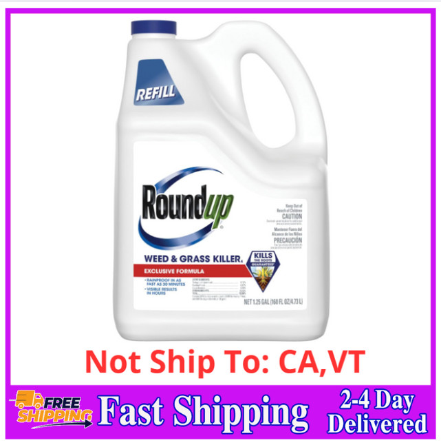 Roundup Concentrate Weed Killer - Trees, Driveways, Walkways 1.25 Gallons