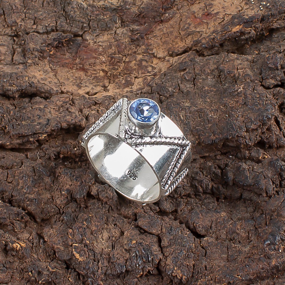 Tanzanite Gemstone 925 Sterling Silver Ring Handmade Jewelry Ring For Gift