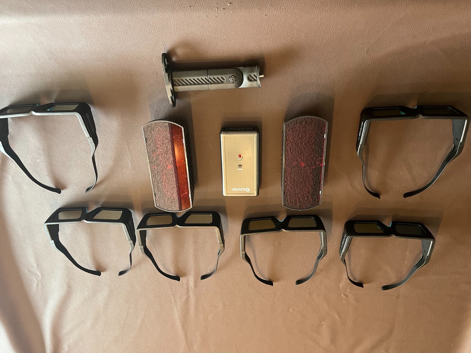 Volfoni EDGE 1.2 3D Glasses Lot 6pc + 2 IR Emitters and Glasses Tester