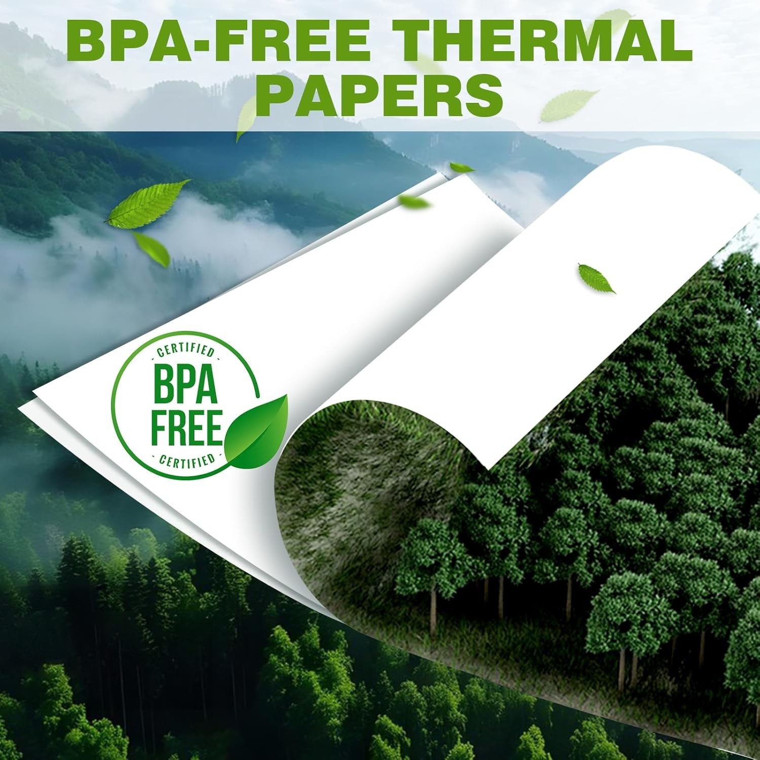 500 Sheets of 8.5x11 Inch BPA-Free Thermal Printer Paper - High Quality Printing