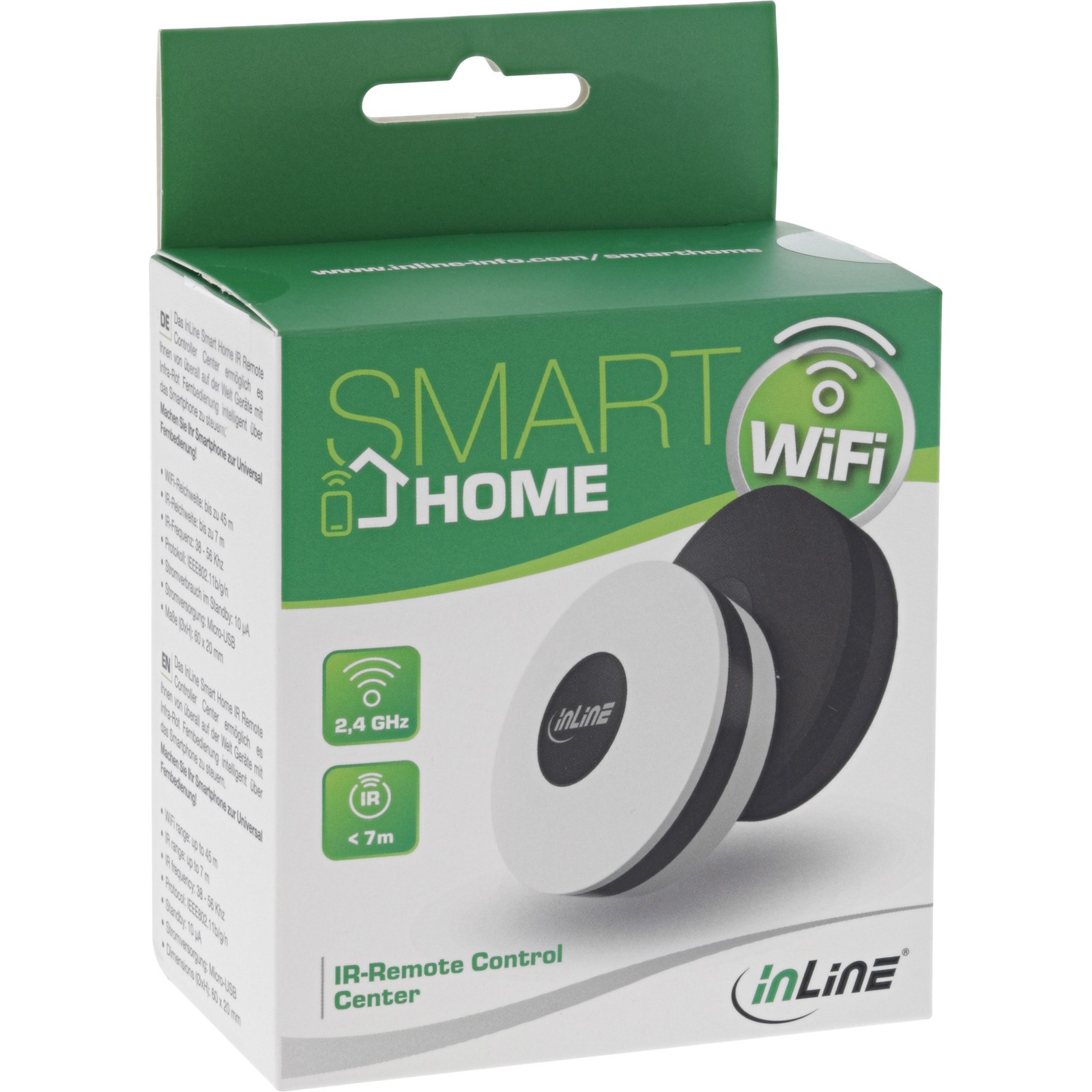 InLine SmartHome IR Remote Control Center Black Infrared IrDA (Infrared) 40163