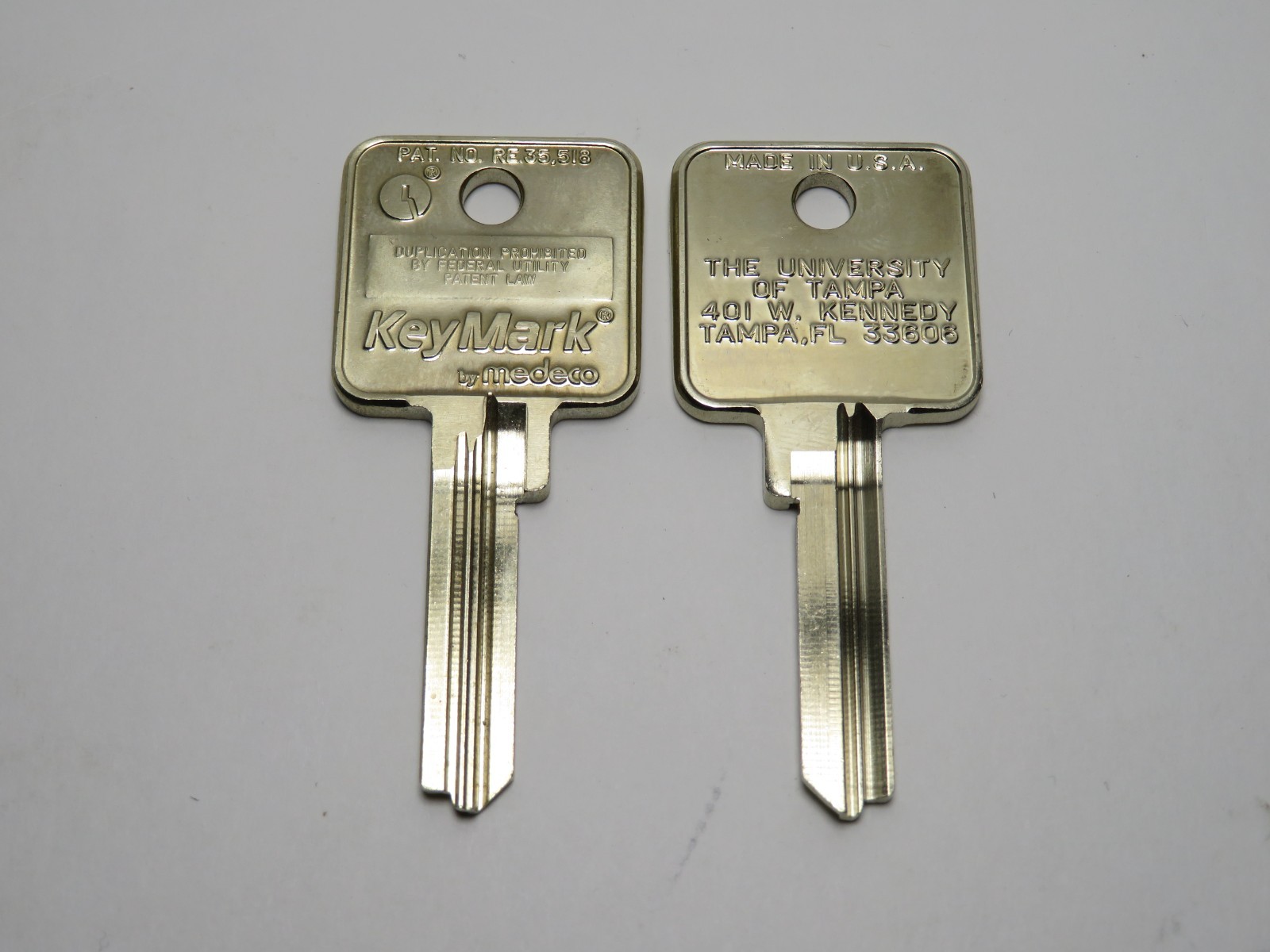 (2X) MEDECO - Uncut Square Headed Key Blanks