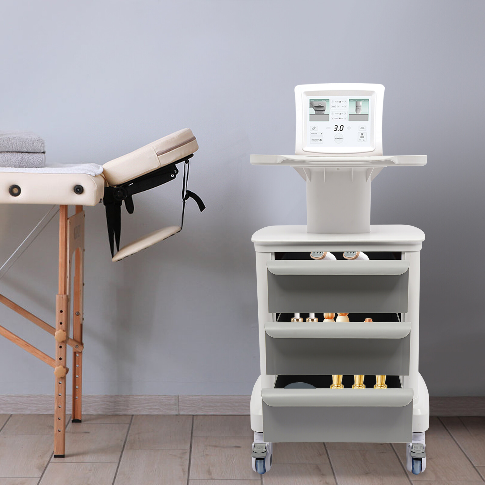 Rolling Service Utility Cart 3 Drawers Utility Cart Rolling Tool Storage Cart US