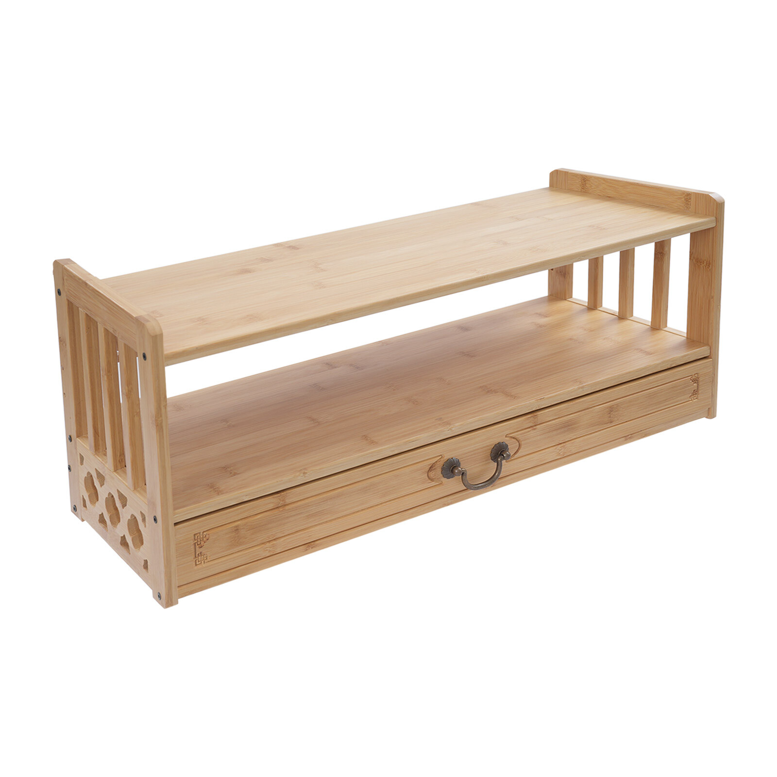 Freestanding Desktop Organizer Altar Table with Drawer Meditation Storage Table