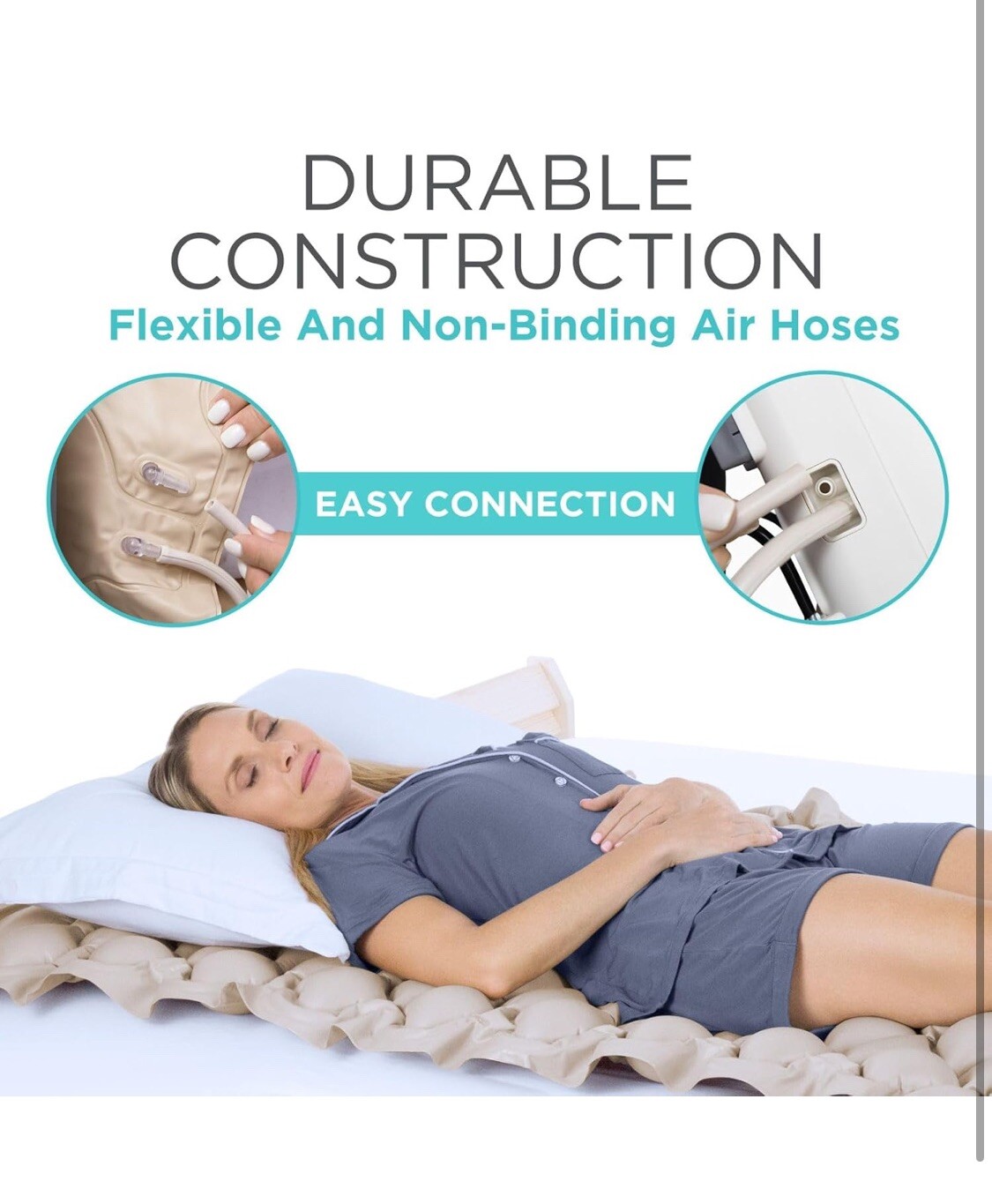Vive Alternating Pressure Pad, Includes Mattress Pad and Electric Pump System