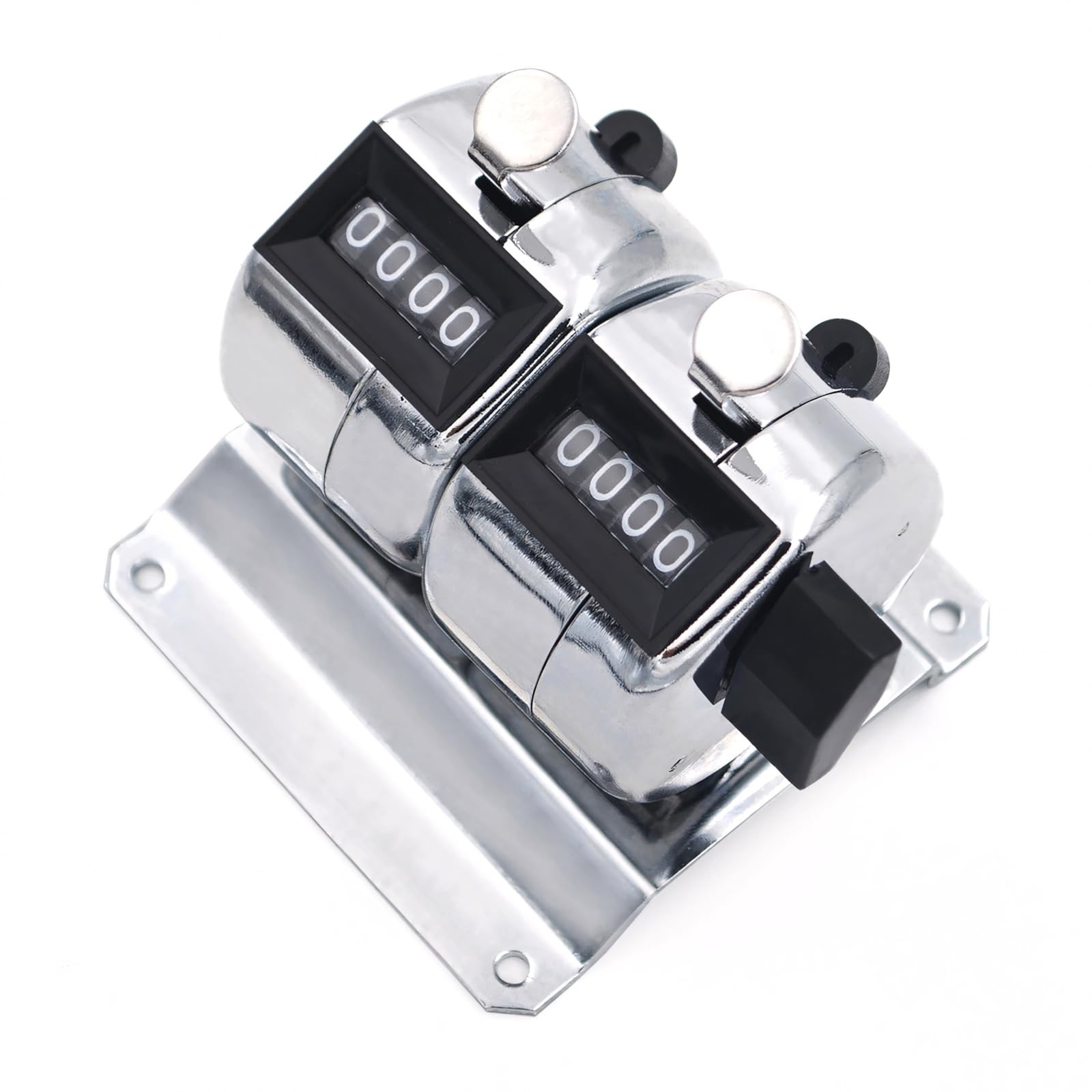 GOGO 2-Unit Desktop Mechanical Tally Counter Clicker with Base Mount, Resetta...