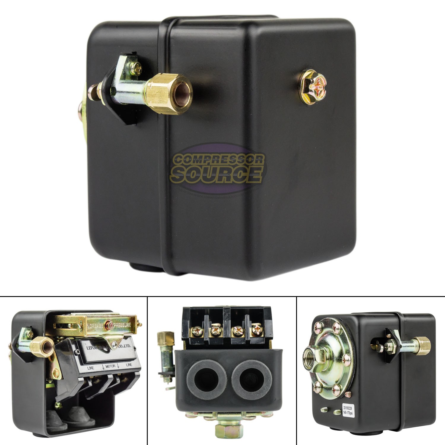 22 Amp 145-175 PSI Air Compressor Pressure Switch Control with All Metal Housing