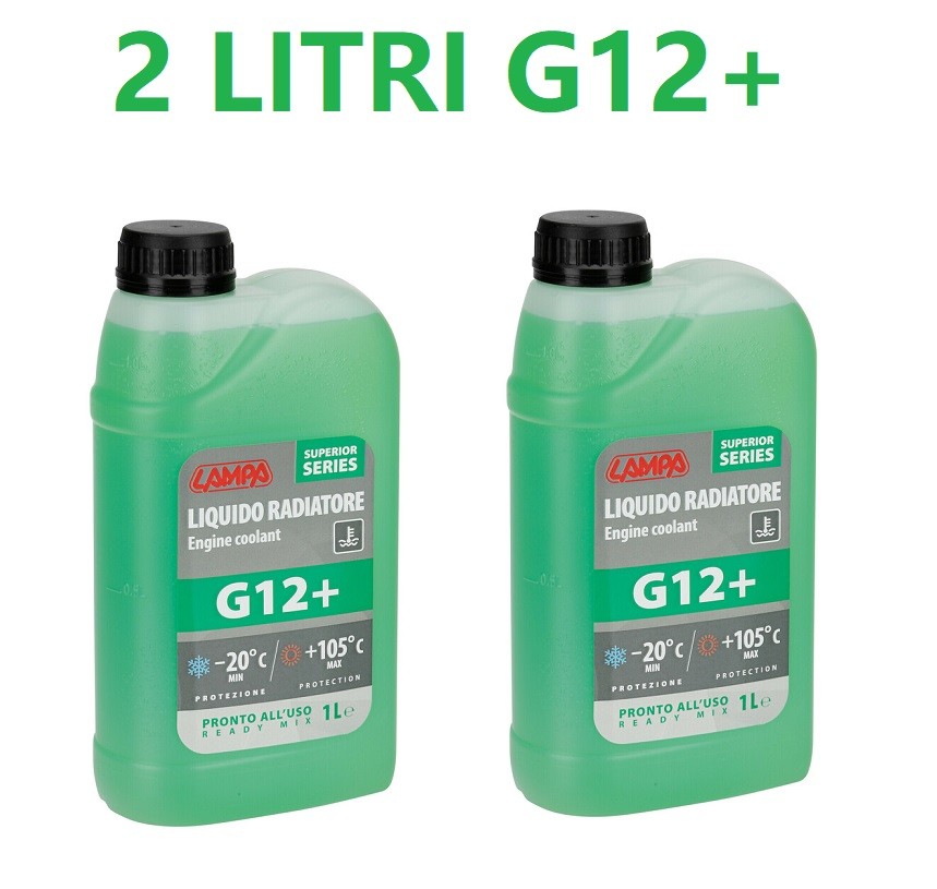 2X Antifreeze Radiator Coolant G12+ Green 1L -20°C Superior Ready to Use »